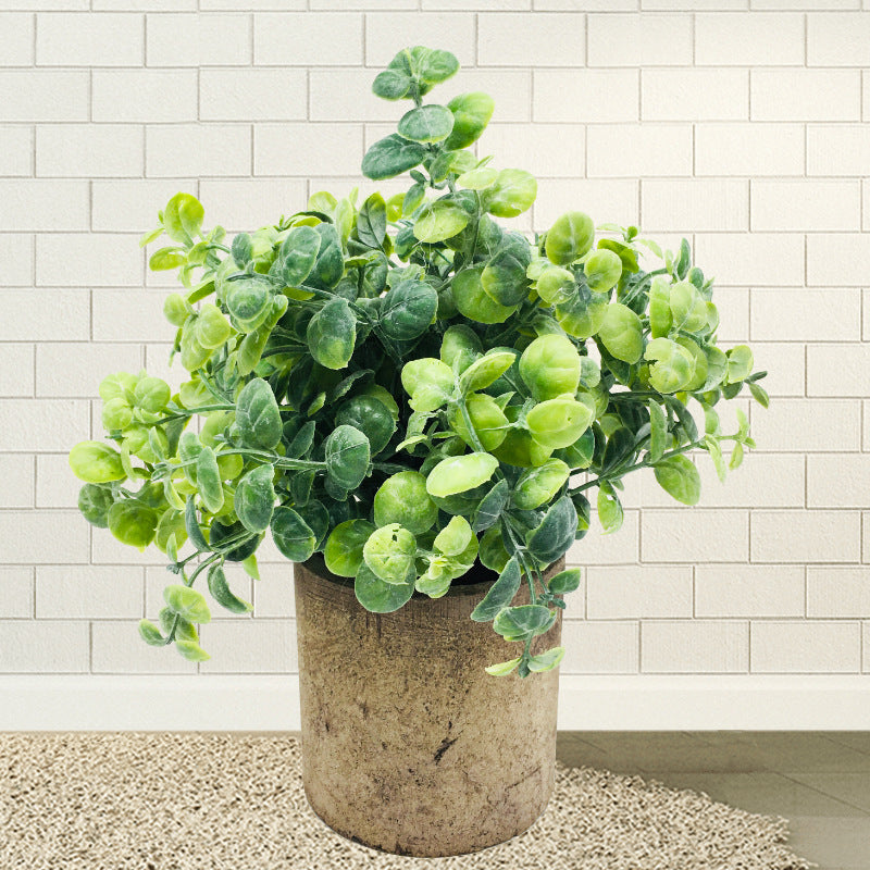 Planta artificial de eucalipto em vaso terracota