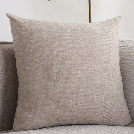 Soothera Cozy Cushion — capa de almofada em linho bege 45x45