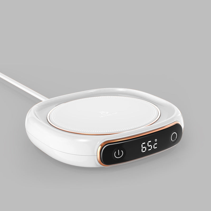 Soothera Cozy Warmer — aquece-caneca branco USB com display de temperatura, foto de produto