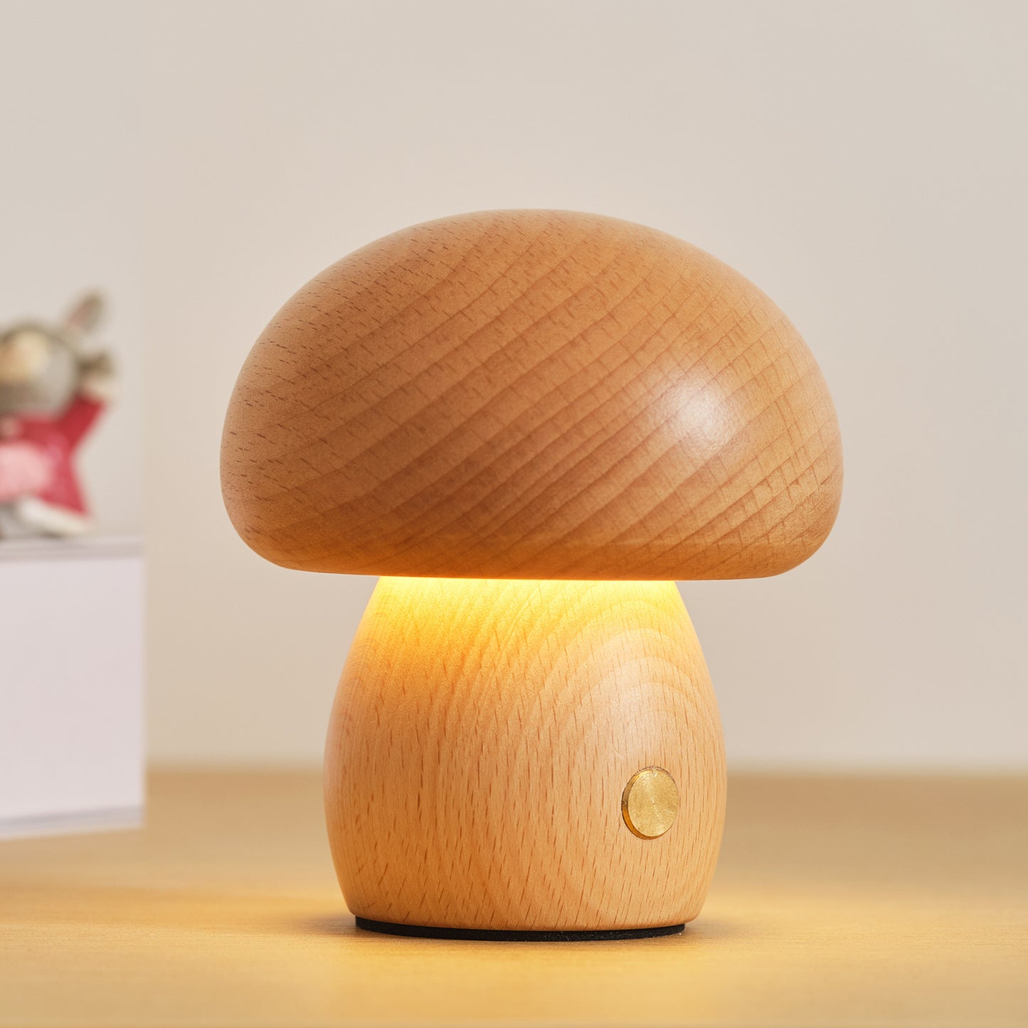 Soothera Mushroom Lamp — Madeira de Faia Natural