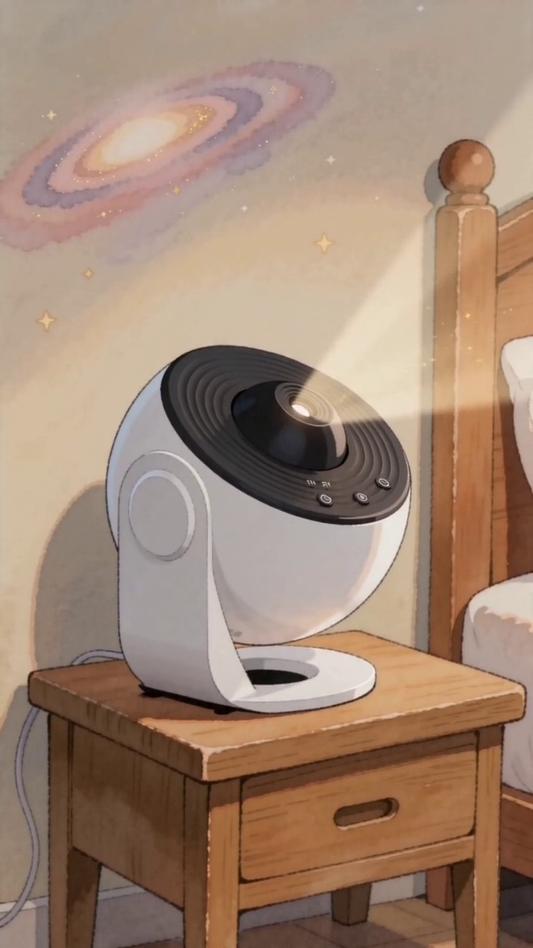 Soothera Galaxy Projector — ilustração cozy cottagecore