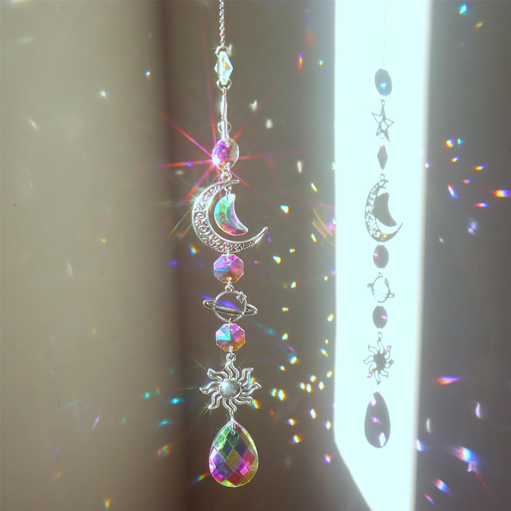 Soothera Sun Catcher — Cristal Sol & Lua para Janela