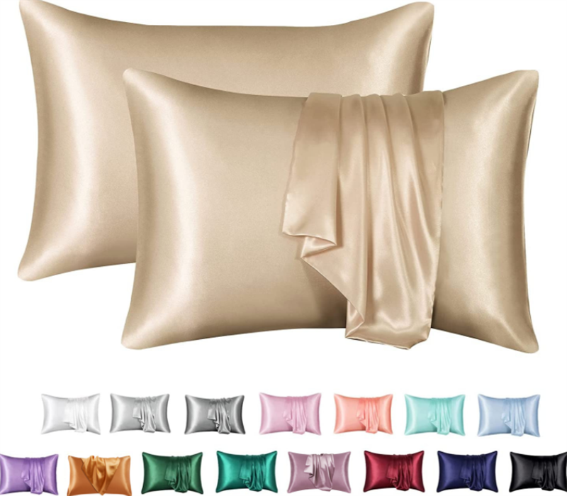 Soothera Silk Pillowcase — fronha de cetim cor champagne