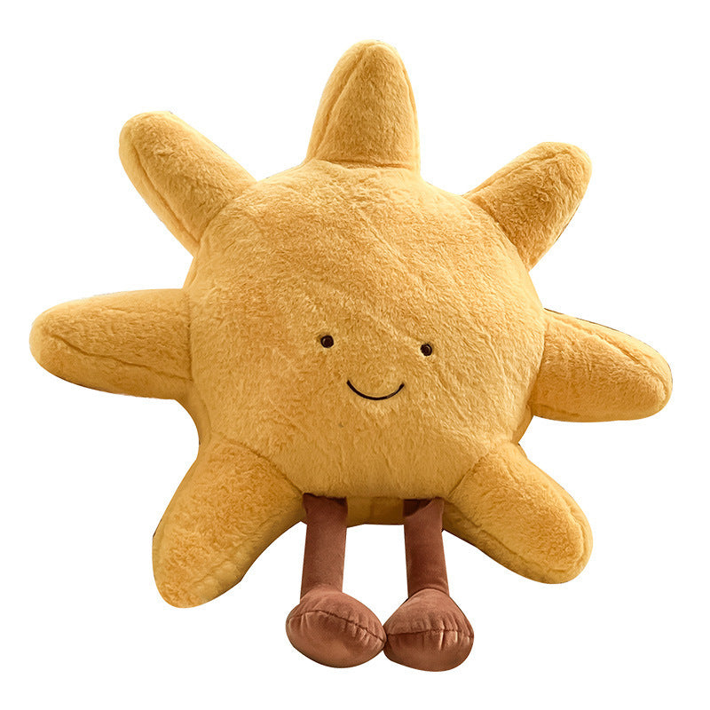 Peluche sol dourado com sorriso