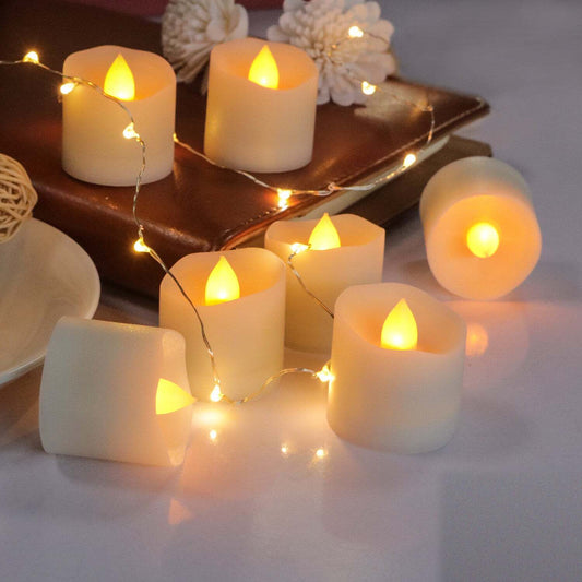 Soothera Candle Set — 12 velas LED sem chama, luz quente tremeluzente