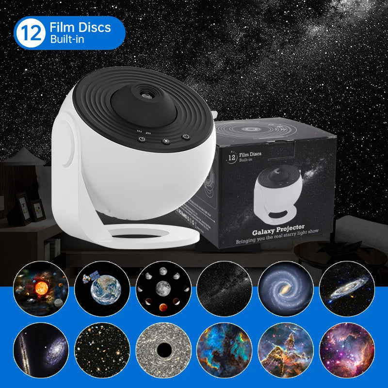 Soothera Galaxy Projector — Planetário com 12 Universos